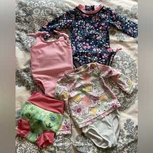 3-6 Month Baby Girl Swimsuit Bundle
